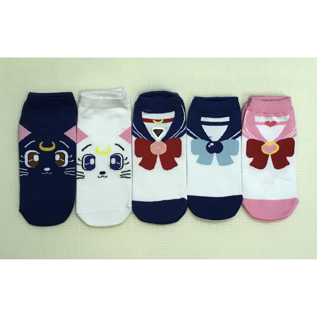 OtakuTPstore Set tất vớ anime hoạt hình Sailor Moon One Piece Kimetsu no Yaiba Jujutsu Kaisen Marvel Disney Doremon