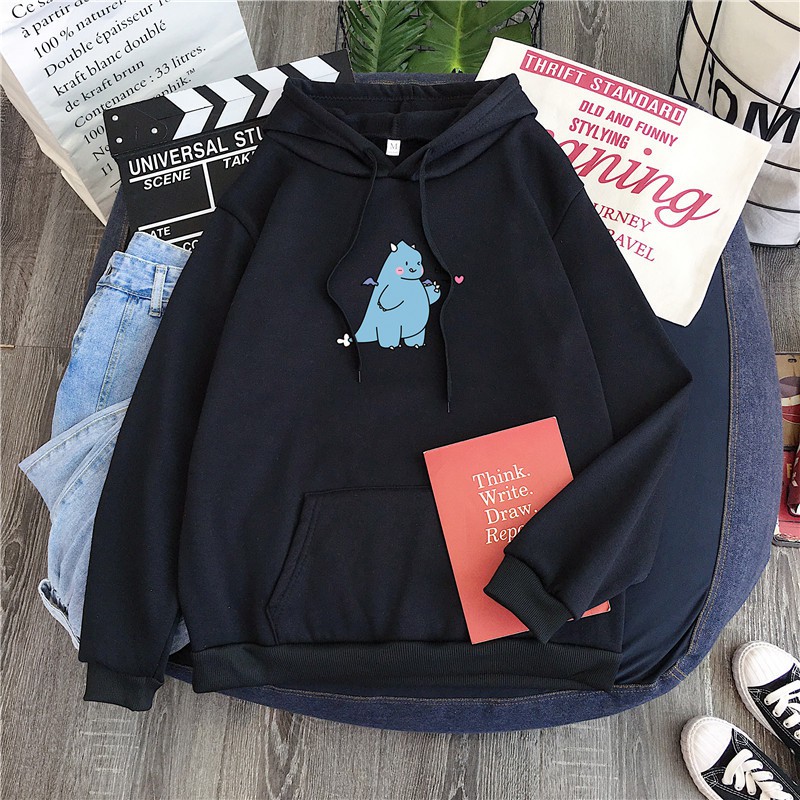 Áo khoác nỉ nam nữ unisex 🚚 FREESHIP 🚚 áo khoác hoodie nỉ khủng long nhí siêu dễ thương