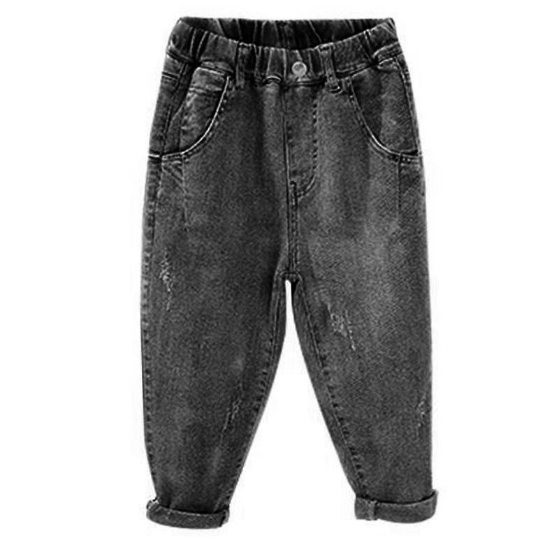 Quần Jean Dài Dáng Rộng Co Giãn Tốt Thiết Kế Mới Thời Trang Mùa Xuân Theo Phong Cách Hàn Quốc Dành Cho Bé Trai