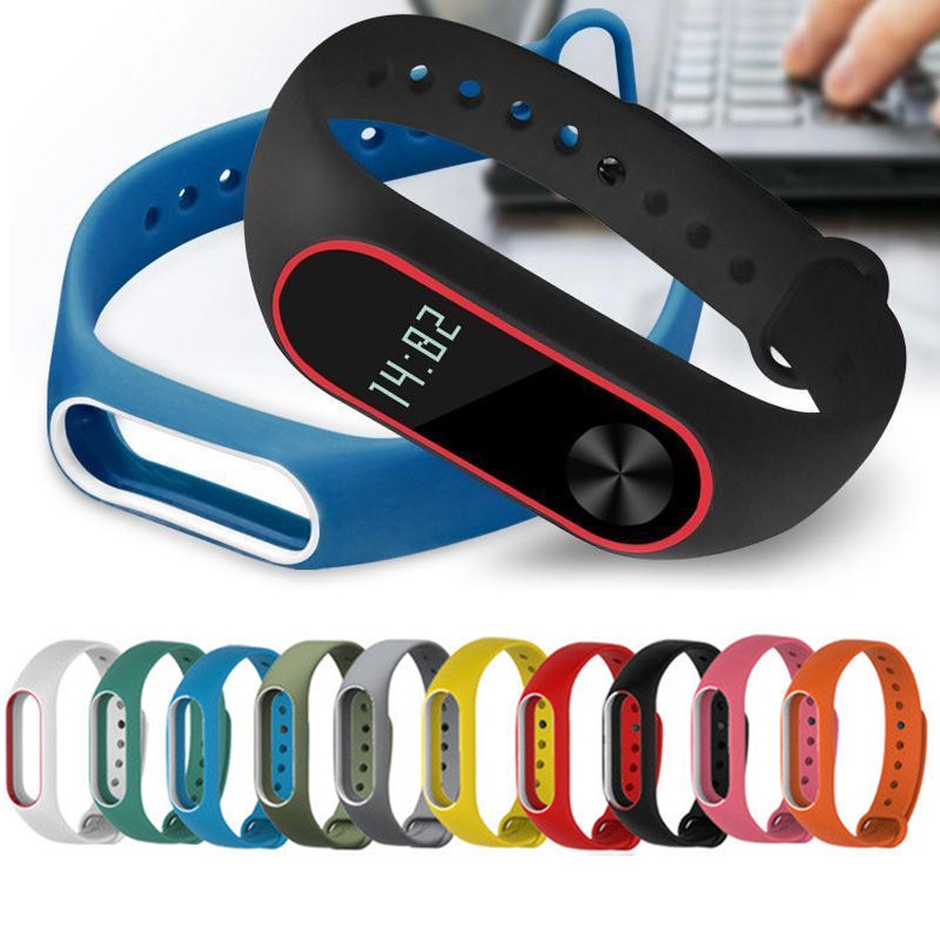 Dây Đeo Silicon Thay Thế Cho Đồng Hồ Thông Minh Xiaomi Mi Band 2