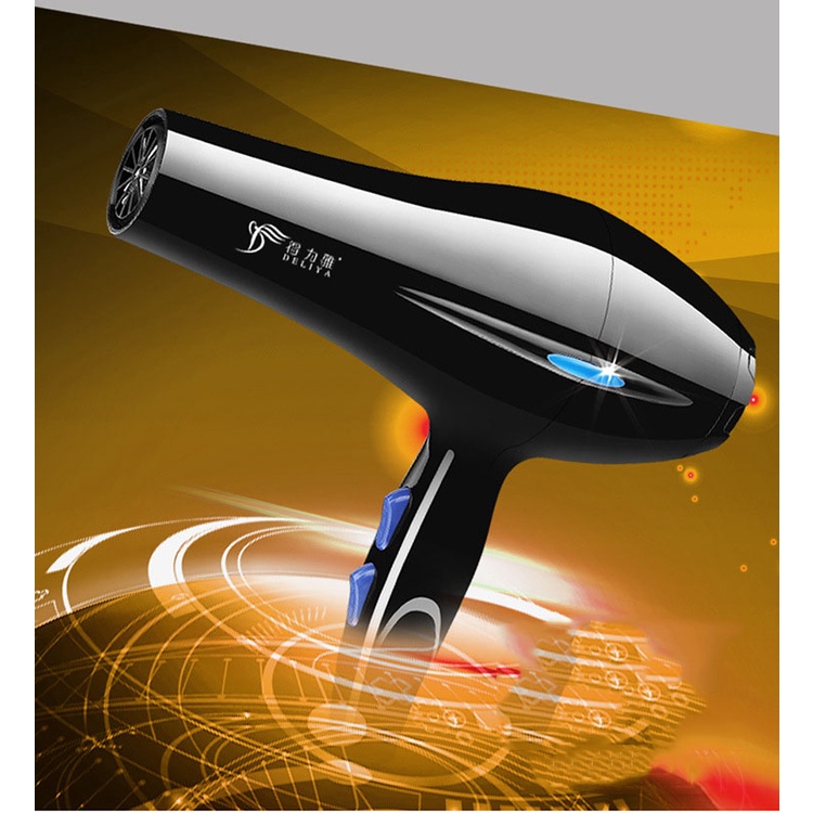Máy sấy tóc Deliya công suất 2200W 3 chiều nóng, vừa, mát-Tặng kèm 5 món phụ kiện - Bảo hành 1 đổi 1