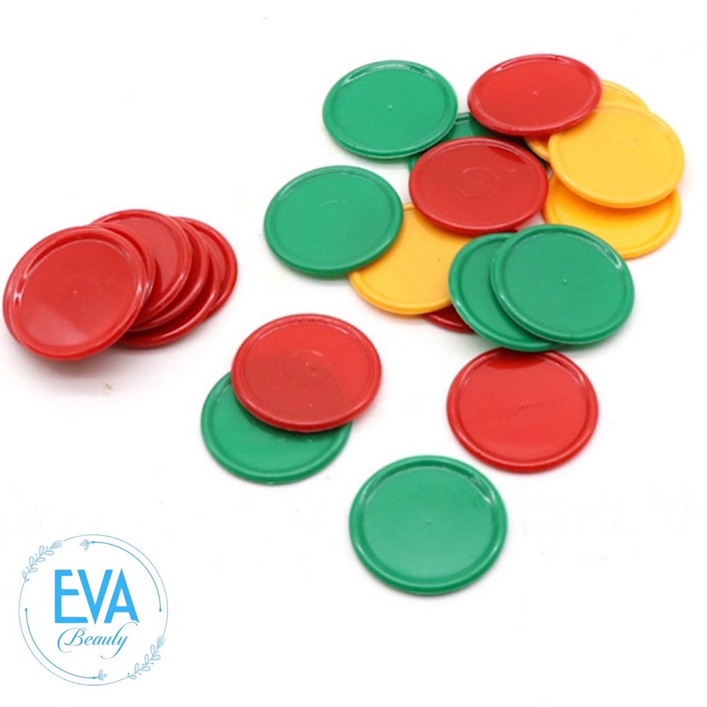 Bộ Đồ Chơi 68 Đồng Xu Nhựa Chip Poker Trơn Nhiều Màu Cao Cấp M2026