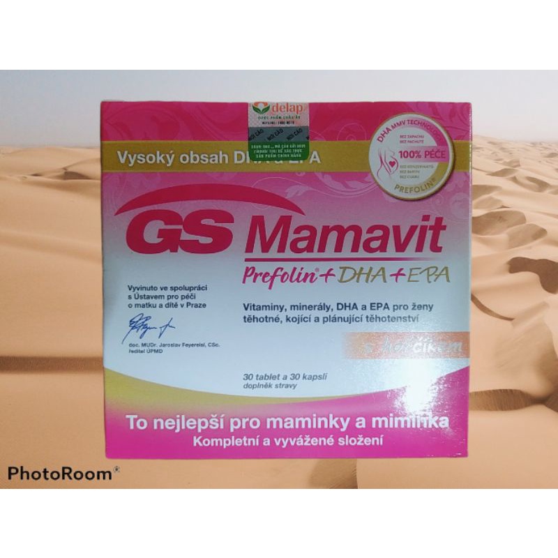 GS Mamavit Prefolin bổ sung vitamin, khoáng chất, DHA cho bà bầu