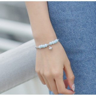Vòng đeo tay gốm sứ charm sen