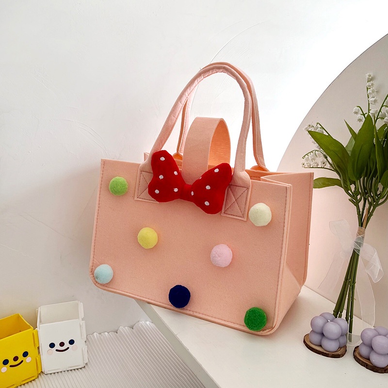 Túi Xách Mua Sắm Bằng Vải Nỉ Kích Cỡ Lớn Kiểu Dáng Dễ Thương Xinh Xắn