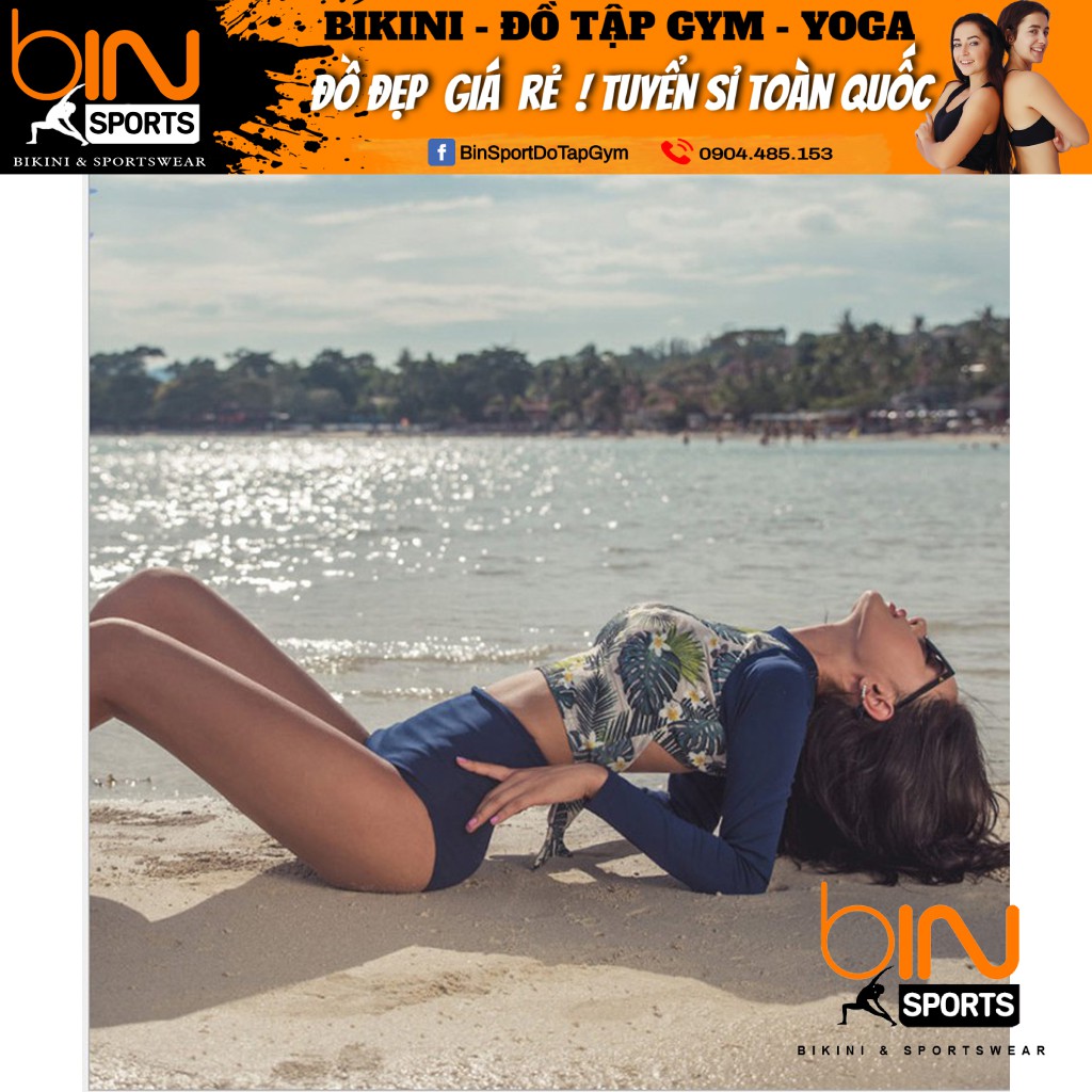 Bikini,Bộ Đồ Bơi Hoa 2 Mảnh Dài Tay , Hàng Nhập,BHN009 | BigBuy360 - bigbuy360.vn