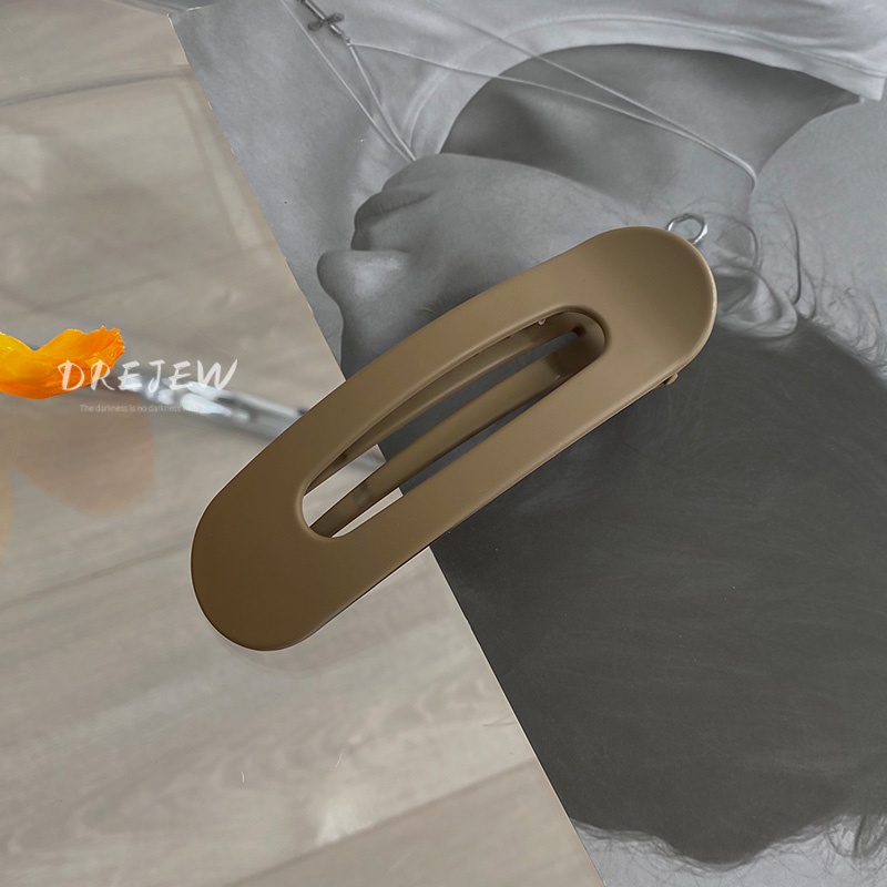 DREJEW Kẹp tóc bằng acrylic màu trơn họa tiết hình học phong cách Nhật Hàn