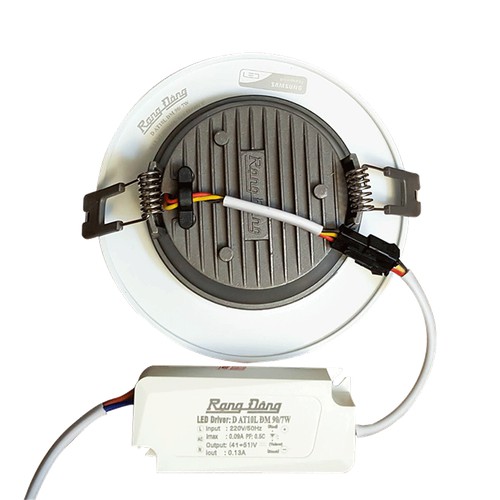 Đèn LED Âm trần Downlight 7W Viền Vàng 3 CHẾ ĐỘ