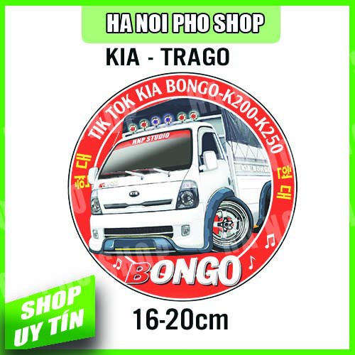Cặp 02 Tem Logo Xe Tải KIA K200, K250, KIA BONGO, K190, Phản Quang | Hà Nội Phố Xe Tải [kèm quà tặng tem nhỏ 10k]