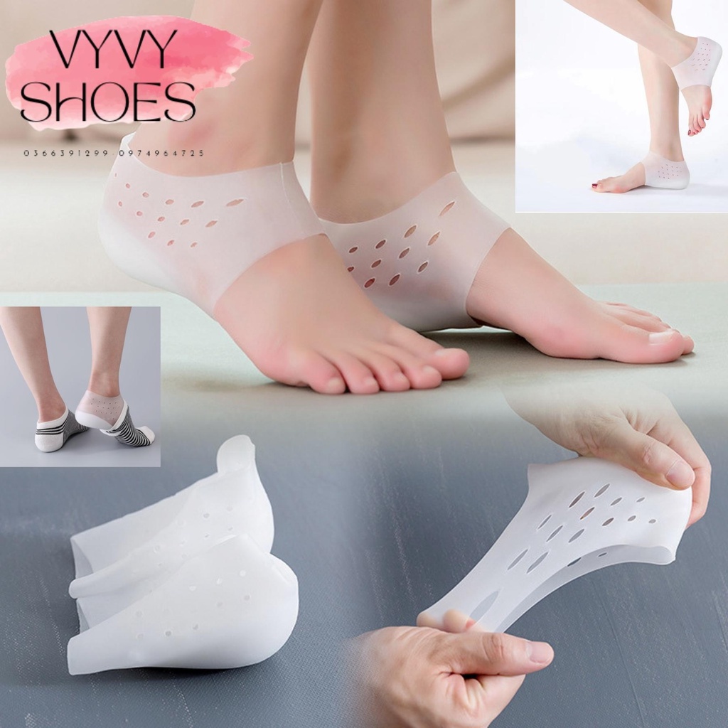 Lót giày tăng chiều cao ,miếng đệm gót chân silicon giúp tăng chiều cao, không lộ liễu, êm chân VYVYSHOES19