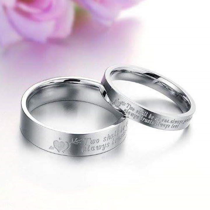 Nhẫn cặp đôi Trái tim tình yêu ver3 CNH009 Không đen không gỉ sét