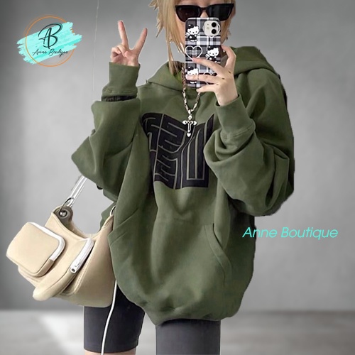 [Có Ảnh Thật] Áo Hoodie Xanh In Hình Mê Cung, Áo Hoodie Nỉ Nam Nữ Form Rộng Chất Dày Dặn Anne Boutique Mã 711 | BigBuy360 - bigbuy360.vn