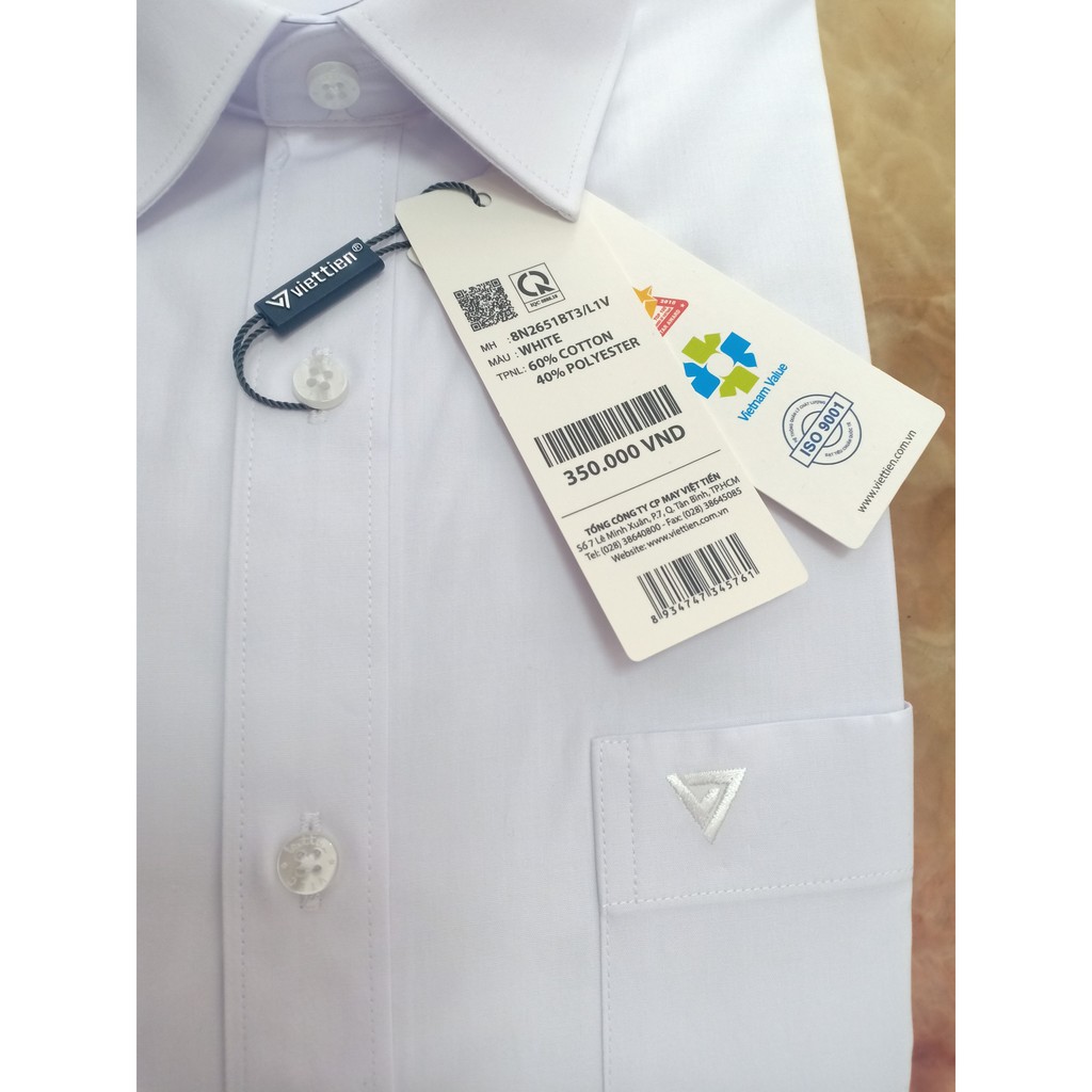 Áo sơ mi trắng Việt Tiến (giá mác 350k) | BigBuy360 - bigbuy360.vn