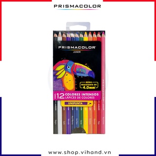 Bộ bút chì màu phổ thông cho người mới Prismacolor Junior Color Pencils 12 Màu – Hộp giấy