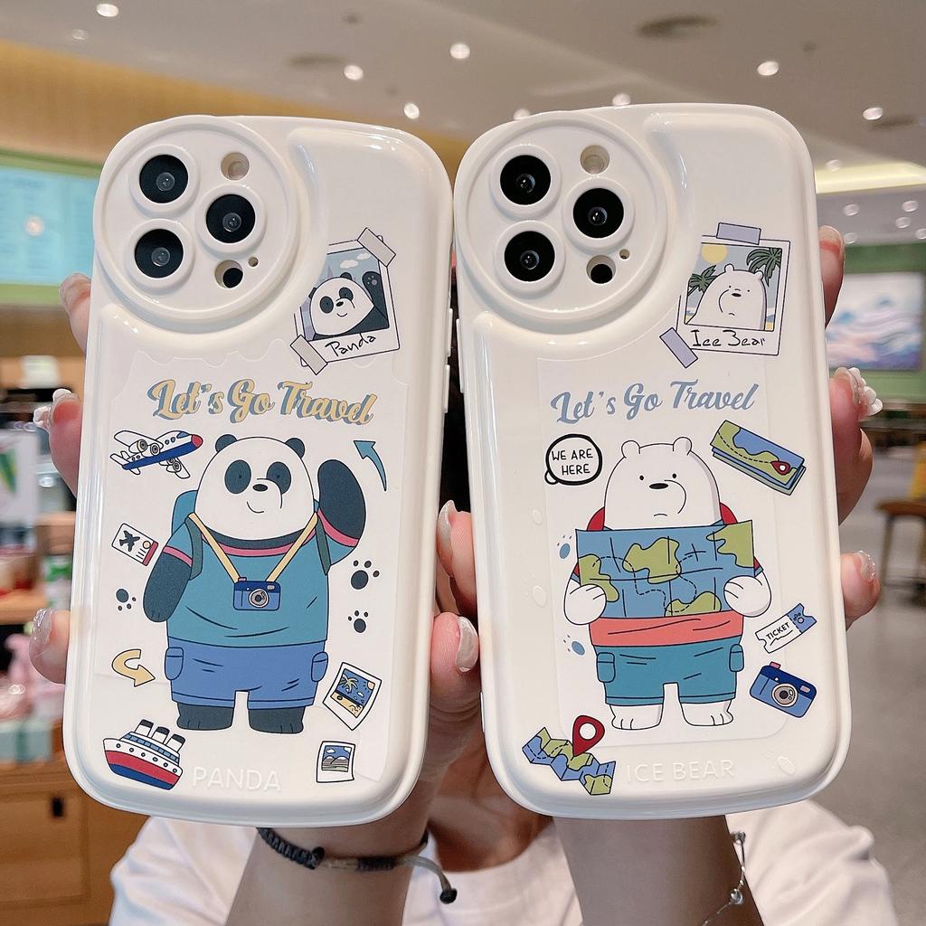 Ốp Điện Thoại Mềm Hình Gấu Trúc Hoạt Hình Cho iPhone 13promax 12 11 X XS Max 7 8 SE2020