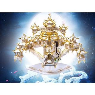 Mô hình lắp ghép 3d kim loại nguyệt cung (piececool) tặng kèm giá đỡ + quà tặng tri ân khách hàng 1 mẫu 60k tự chọn