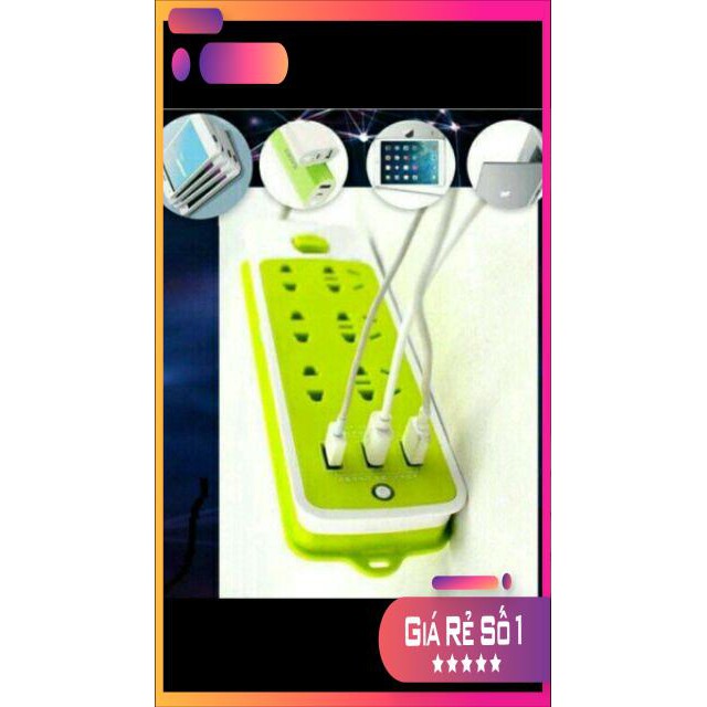[ SIÊU KHUYẾN MẠI ] Ổ cắm điện 3 cổng sạc usb.