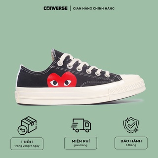 [CHÍNH HÃNG]Giày sneaker Converse CDG Đen - Trắng 🔥Bảo hành chính hãng 1 tháng 🔥[FREESHIP]
