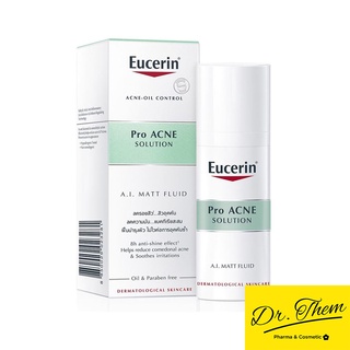 ✅[CHÍNH HÃNG] Kem Dưỡng Ẩm, Kiểm Soát Nhờn Ngừa Mụn Eucerin Pro Acne Solution A.I Matt Fluid 50ml-ProAcne AI Mattifying