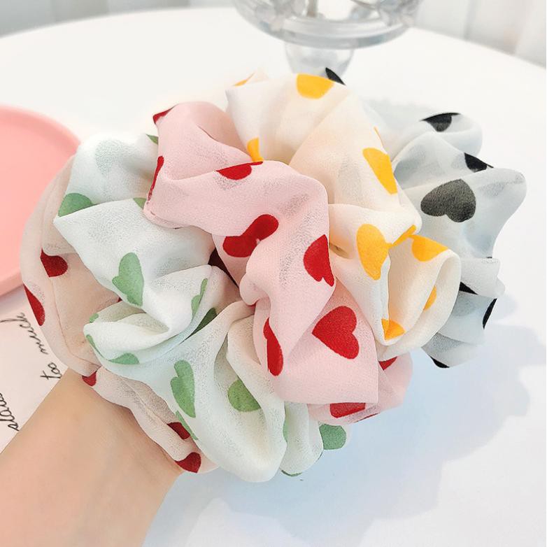 Dây Buộc Tóc Vải Lụa Scrunchies Hàn Quốc