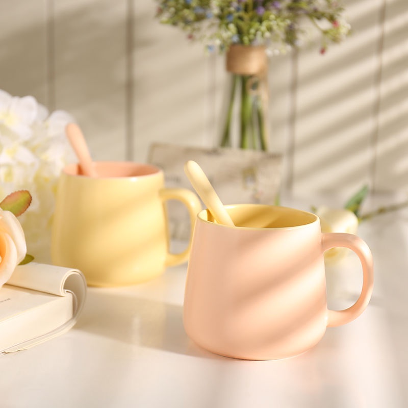 Cốc Sứ Uống Cà Phê Màu Sắc Tương Phản Phong Cách Bắc Âu