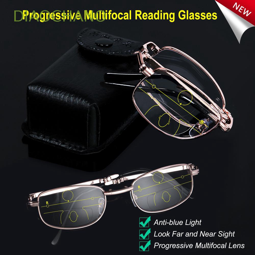Unisex +1.00~+4.00 Degree Folding Metal Reading Glasses