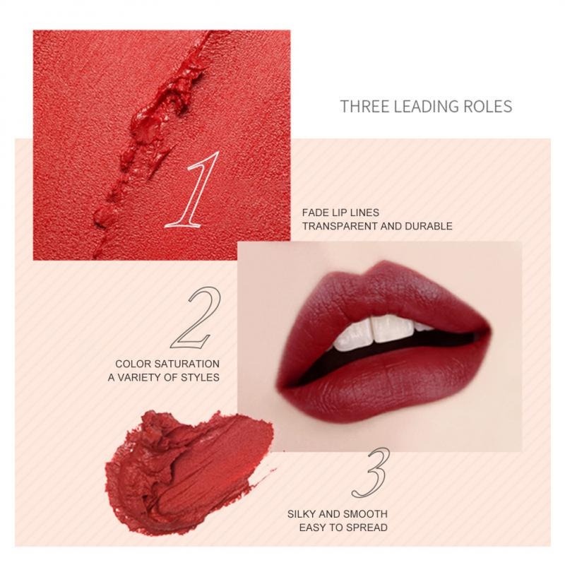 Son Môi 8 Màu Tùy Chọn Chống Nước Lâu Trôi Tiện Dụng