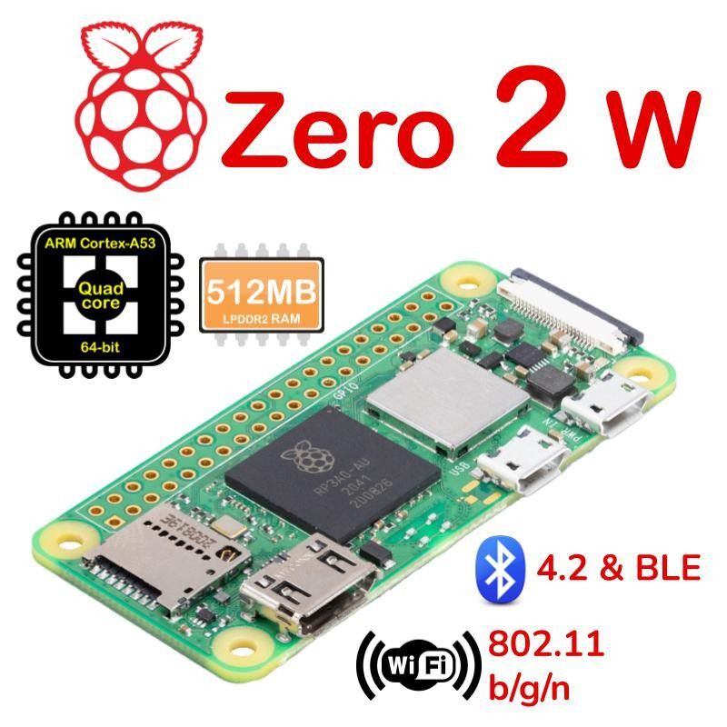 Máy tính nhúng Raspberry Pi Zero 2 W và WCH