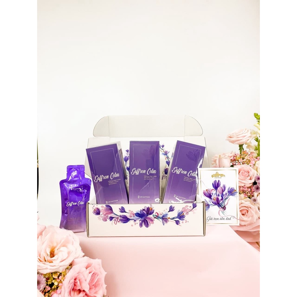 Combo 3 hộp Collagen Saffron Colax dạng nước 7 túi/hộp