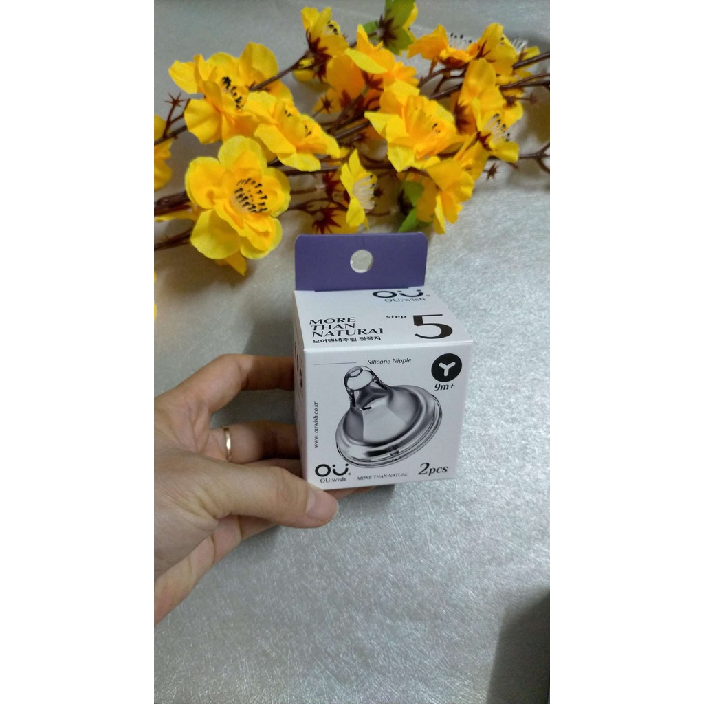 Núm ti bình OU:wish, size 1/ 2/ 3/ 4/ 5 Núm Ou thay thế bình Moyuum/ Pi/ Lans