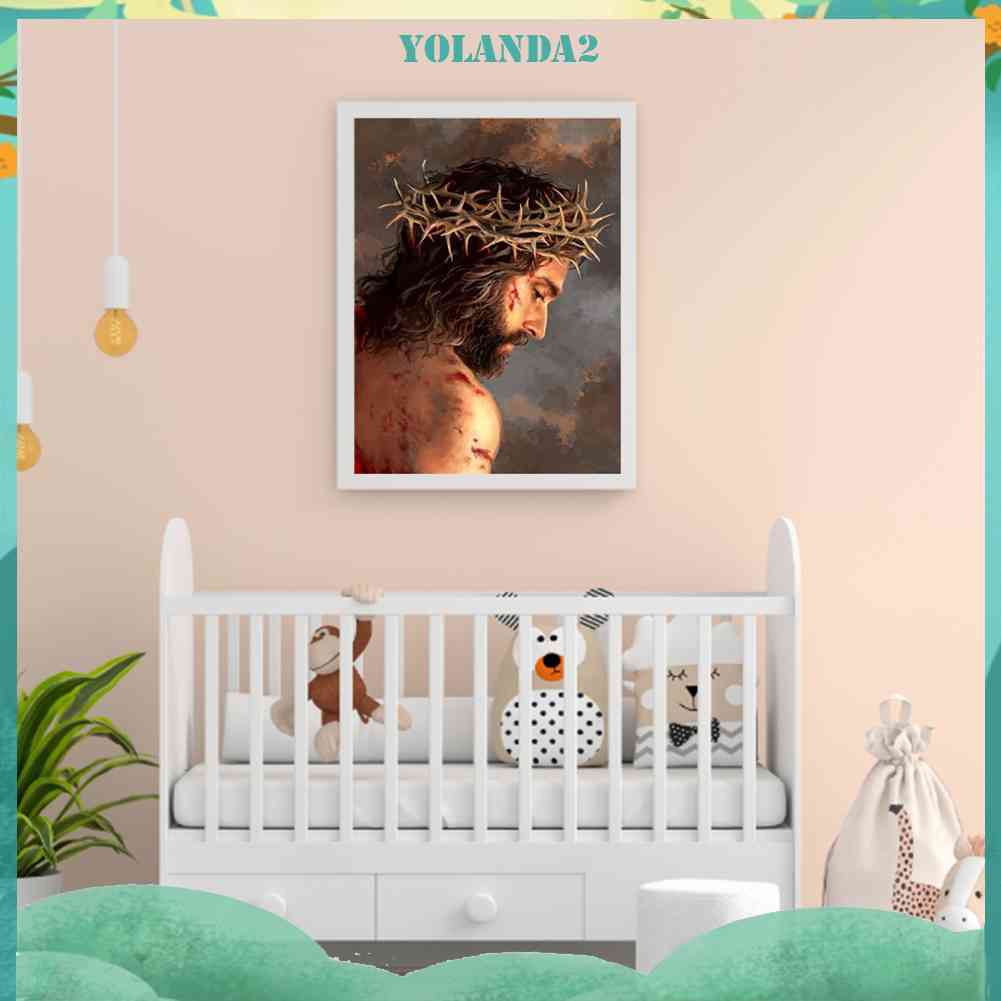 Tranh Đính Đá Kim Cương Toàn Bộ 5D DIY Hình Chúa Jesus