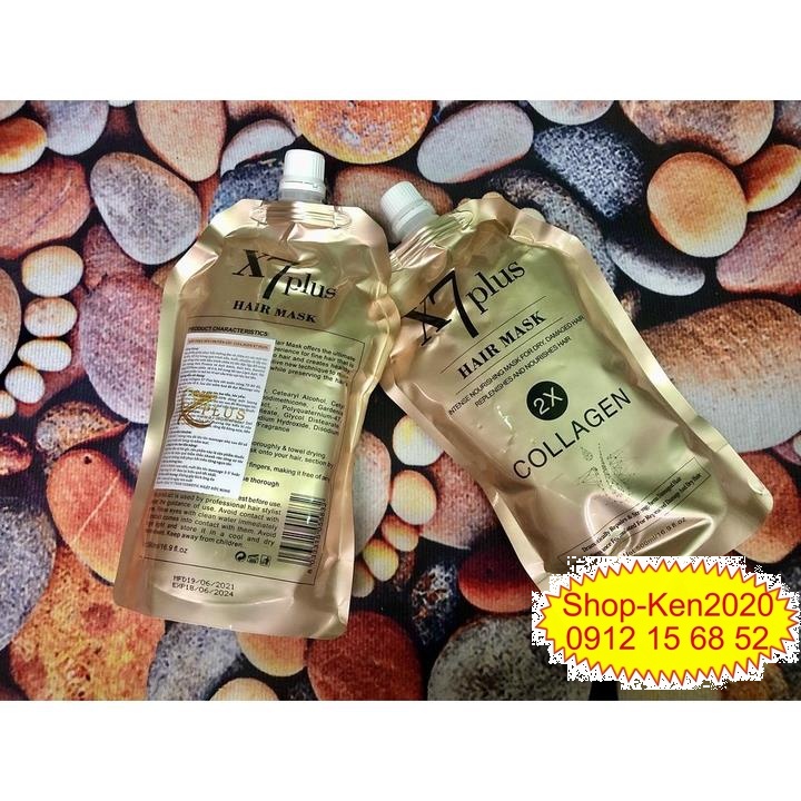 Kem hấp tóc X7 Plus Collagen 500ml siêu phục hồi