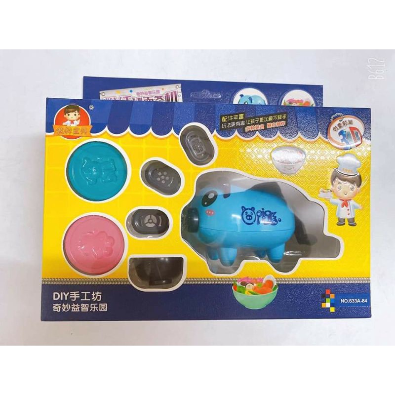 FREESHIP- Máy làm mì hình heo siêu cute- đồ chơi nhà bếp- đồ chơi đất nặn- đất sét cho bé BI BO SHOP