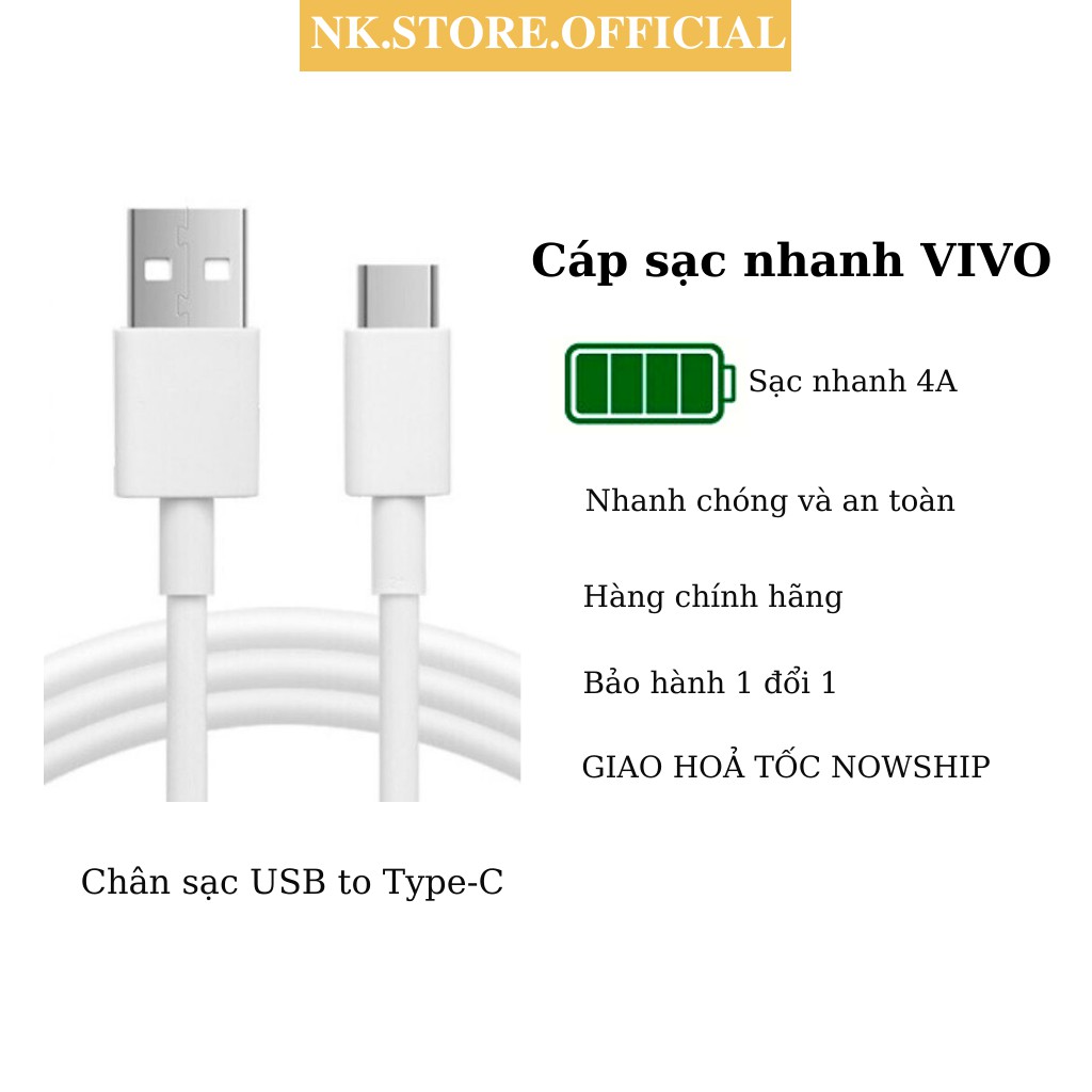 DÂY CÁP SẠC NHANH VI-VO 1 ĐỔI 1
