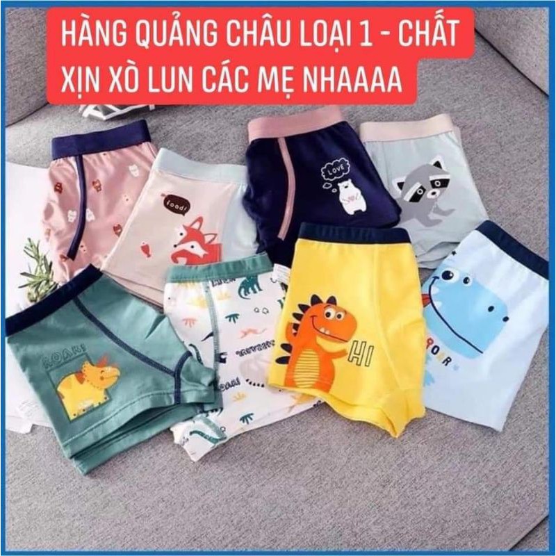 Quần Lót Bé Trai 2 đến 12 Tuổi, Sịp Bé Trai Từ Mềm Mát Co Giãn Thoải Mái