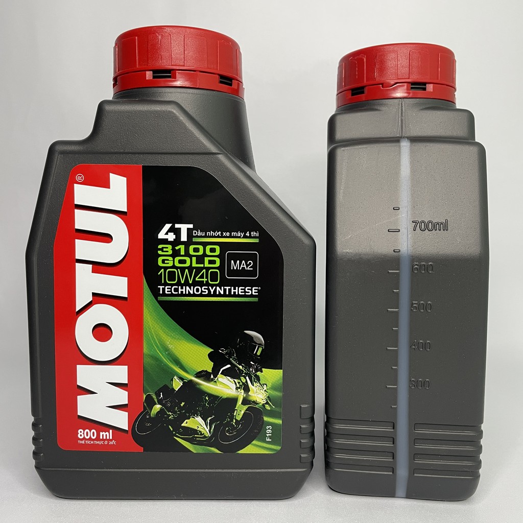 Nhớt MOTUL 3100 Gold 800ml, Dầu nhớt bán tổng hợp JASO MA2 SM ( nhớt xe số, tay côn)