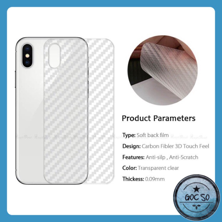 MIẾNG DÁN CACBON BẢO VỆ THÂN MÁY IPHONE