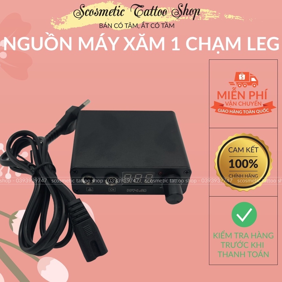 Nguồn máy xăm 1 chạm,  biến áp máy Pen mini -cục đổi nguồn  tattoo siêu bền,màu ngẫu nhiễn-Chính Hãng