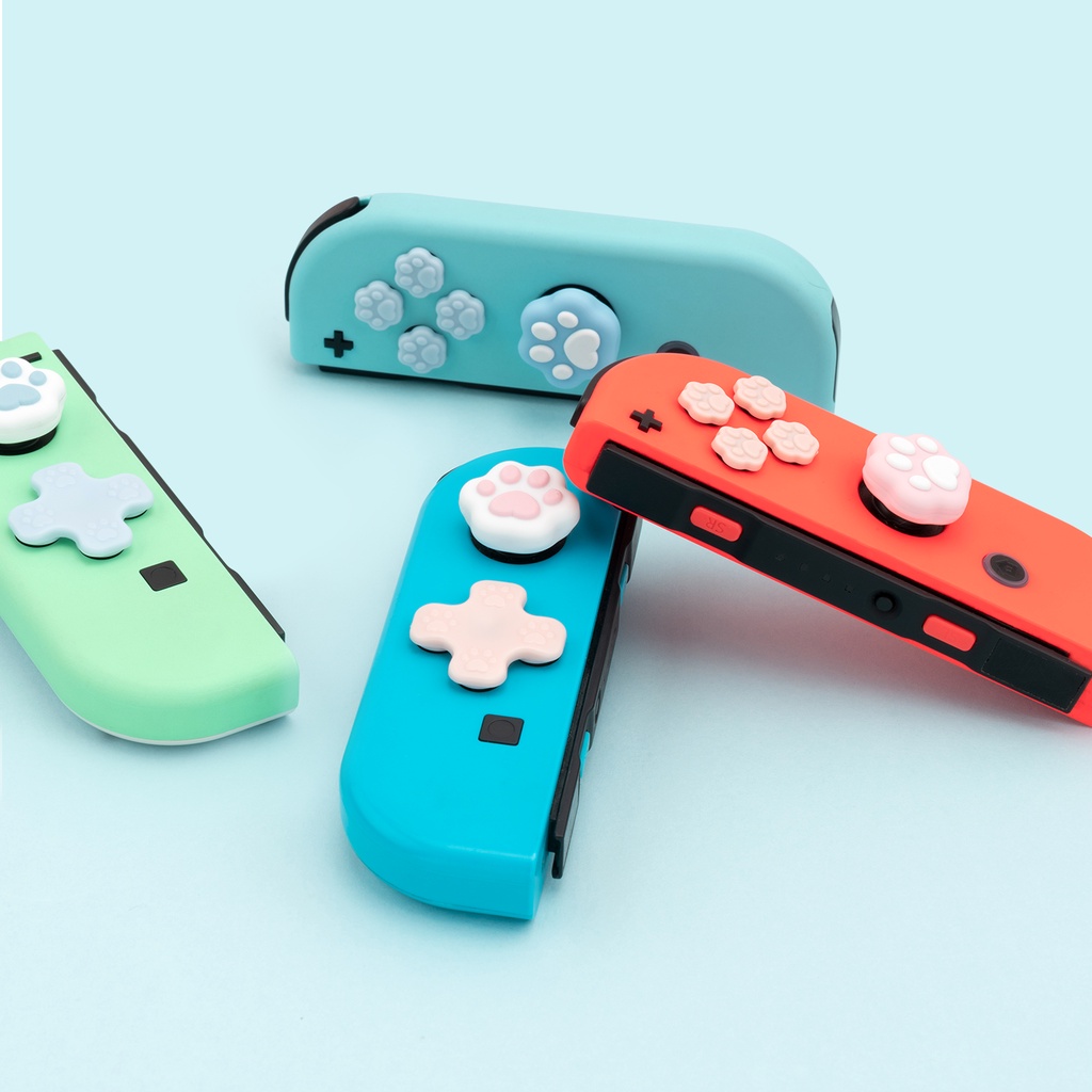 Nút Bọc Nút Điều Khiển Hình Chân Mèo Cho Nintendo Switch Và Switch Lite