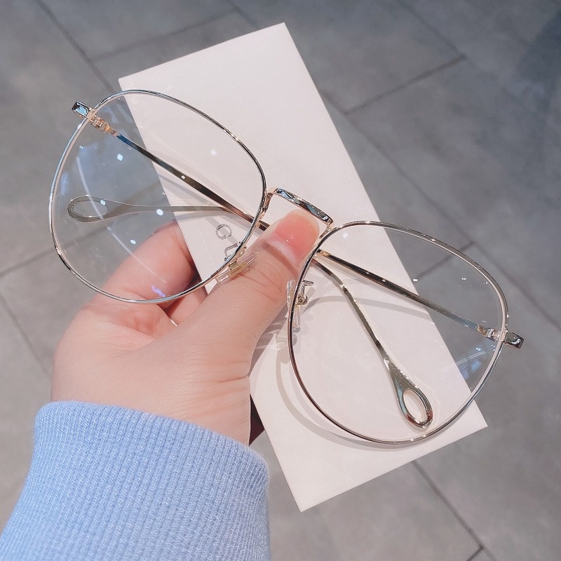 Mắt kính gọng tròn chống bức xạ phong cách Hàn Quốc thời trang trẻ trung cho nữ