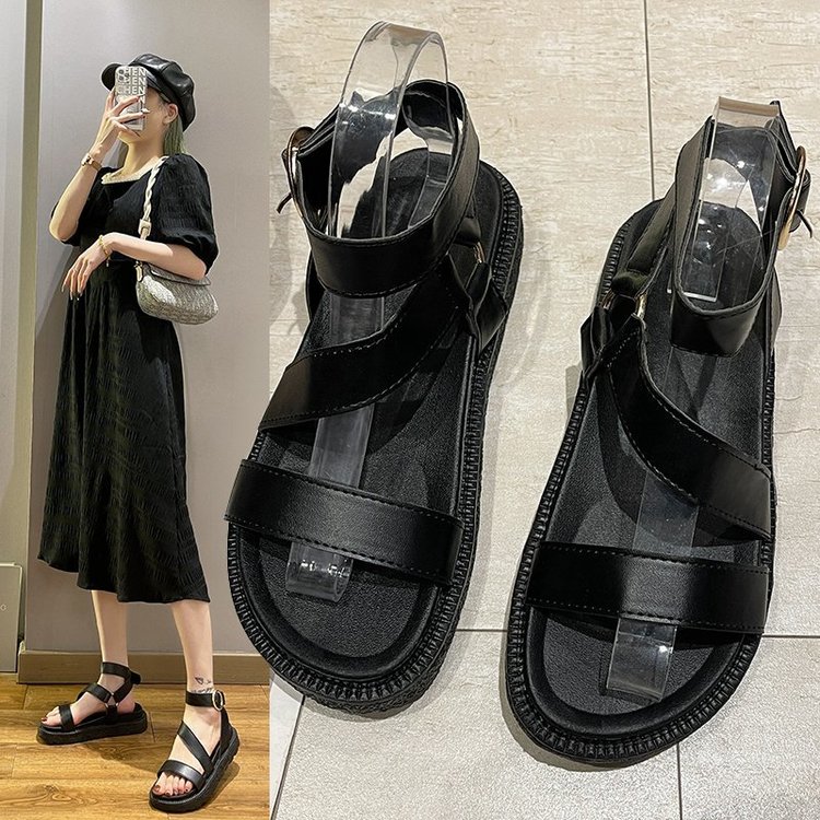 Giày Sandal Cao Gót Mũi Tròn Thời Trang Dành Cho Nữ