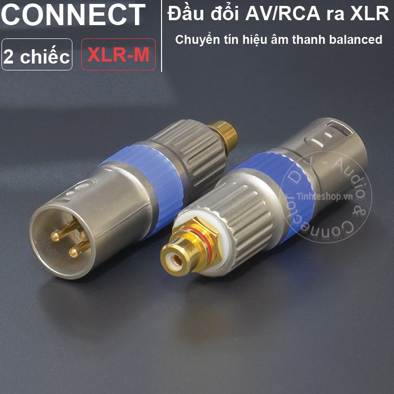 Jack chuyển canon sang AV 2 chiếc - RCA ra XLR Đực