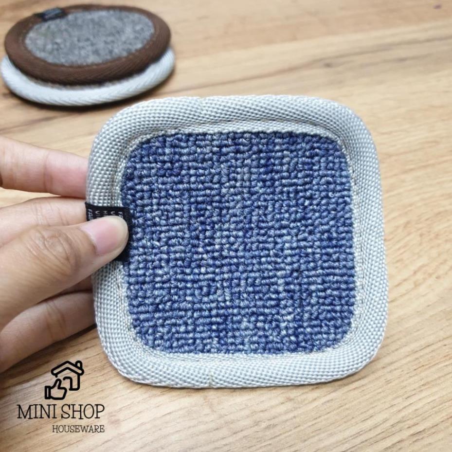 Combo 100 Đế Lót Ly Vải Nỉ Siêu Thấm Hút Loại Tròn Và Vuông