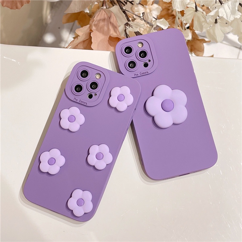 Ốp Điện Thoại TPU Mềm Họa Tiết Hoa 3D Thời Trang Cho IPhone 13 12 11 Pro Max X XS XR 8 7 Plus