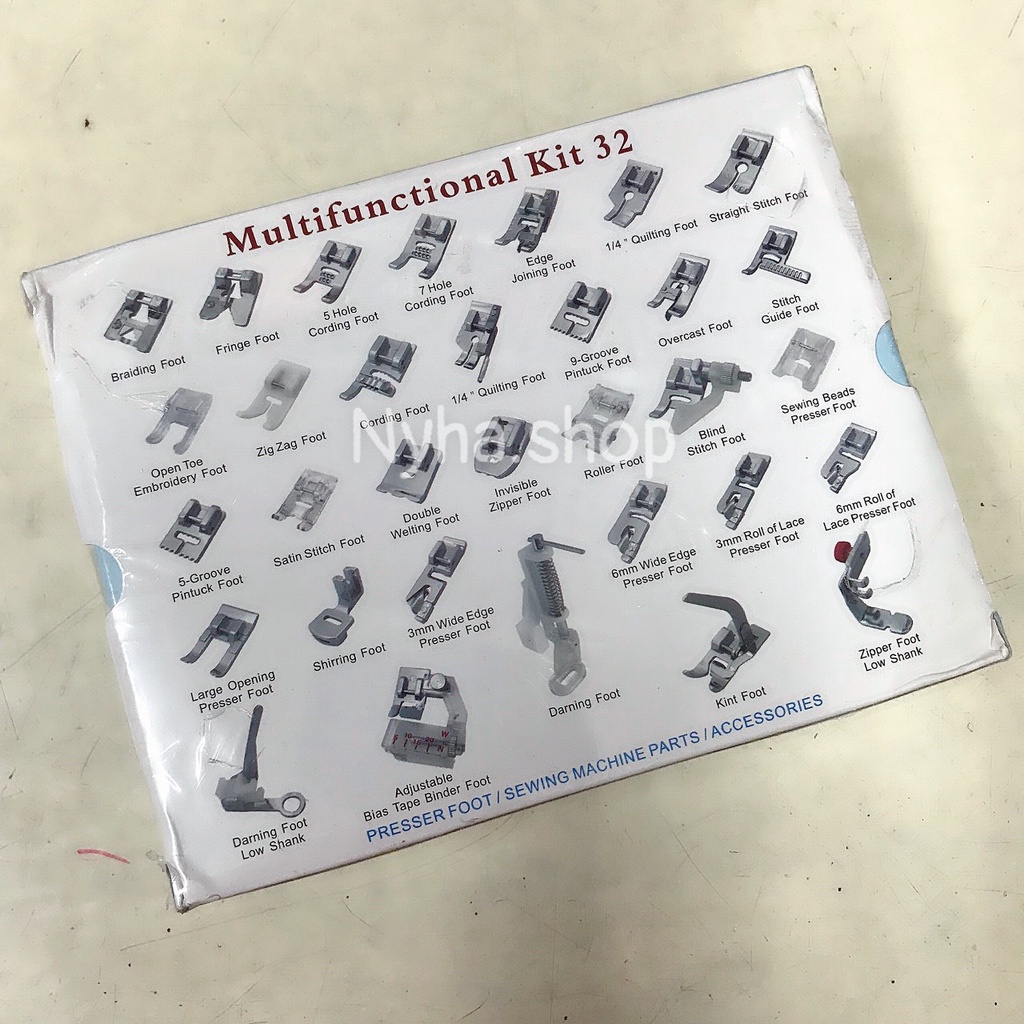 BỘ 32 CHÂN VỊT ĐA NĂNG MÁY MAY GIA ĐÌNH