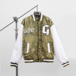 Áo khoác form rộng nỉ jacket varsity gonz - k5