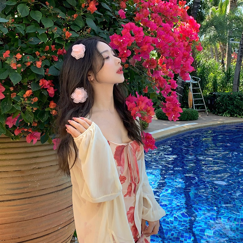 Kẹp Tóc Hình Hoa Màu Hồng Xinh Xắn Thời Trang Cho Nữ