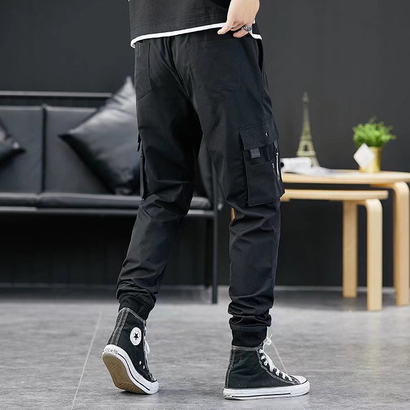 【M-5XL】Quần Jogger Túi Hộp Nam Màu Trơn Phong Cách Thể Thao Hàn Quốc Thời Trang Cho Cargo simple quần dài nam thể thao bigsize bình thường quần jean nam slimfit