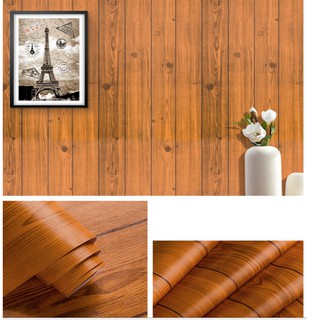 COMBO 5M GIẤY DÁN TƯỜNG kEO SẴN KHỔ 45CM MẪU VÁN SỌC NÂU