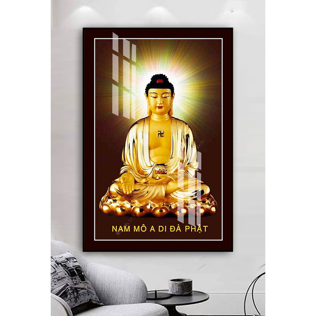 Tranh Laminate Tráng Gương - Tranh Treo Tường Phật Giáo Treo Phòng Thờ
